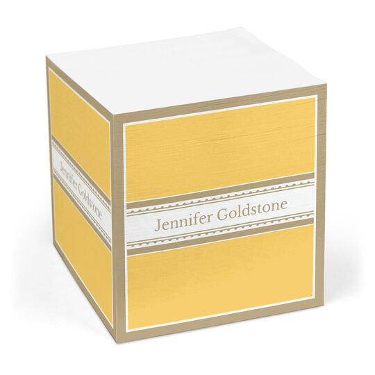 Citron Yellow Block Sticky Memo Cube